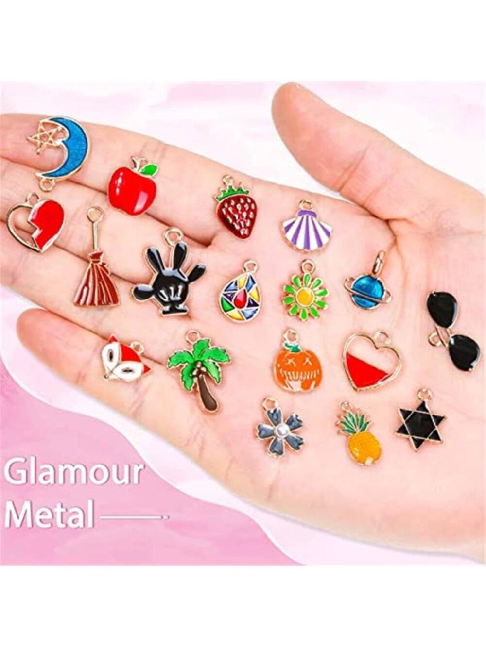 400Pcs Charms for Jewelry Making, Assorted Enamel Bracelet Bangle Charms, Mixed - Picture 5 of 7
